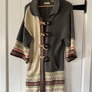 Anthropology sweater coat. Lovingly Worn, but in good condition.